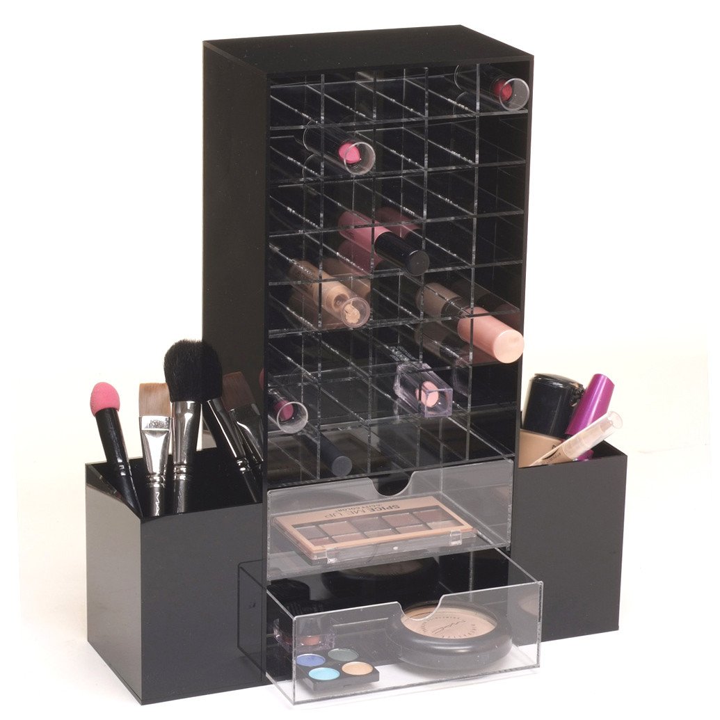 Ikee Design® Premium Black Acrylic Multi-functional Lipstick Tower