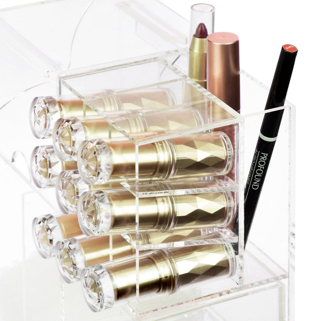 Ikee Design® Premium Acrylic Multi-functional Makeup Organizer Brush Holder