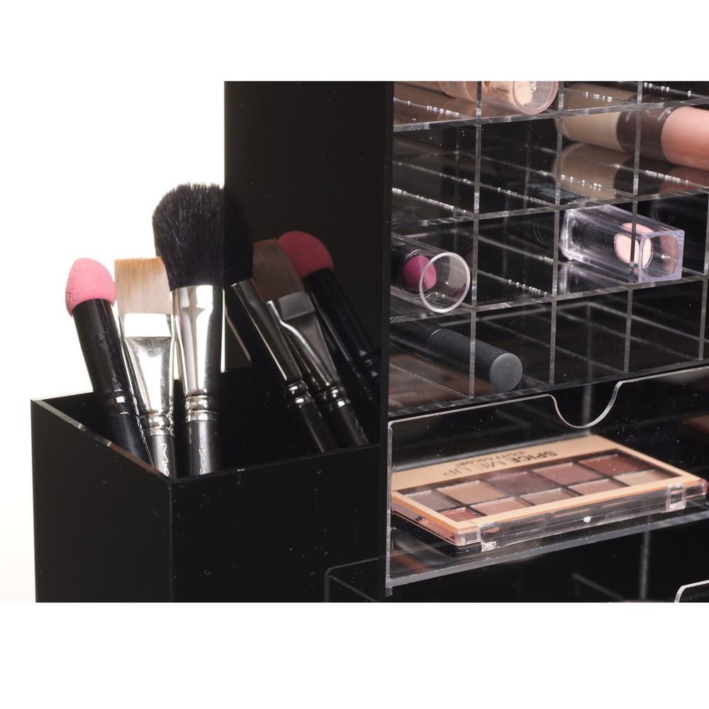 Ikee Design® Premium Black Acrylic Multi-functional Lipstick Tower